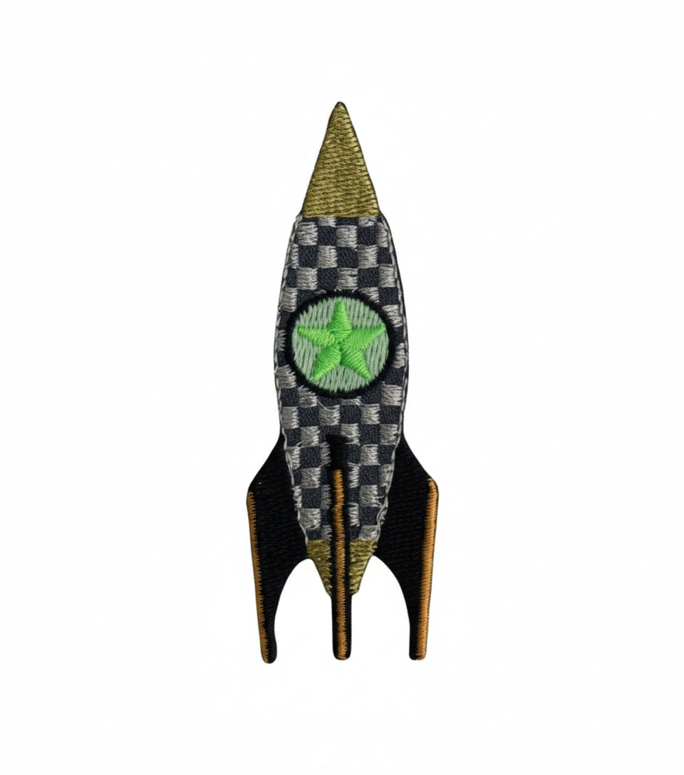 Iron on Rocket Ship Patch