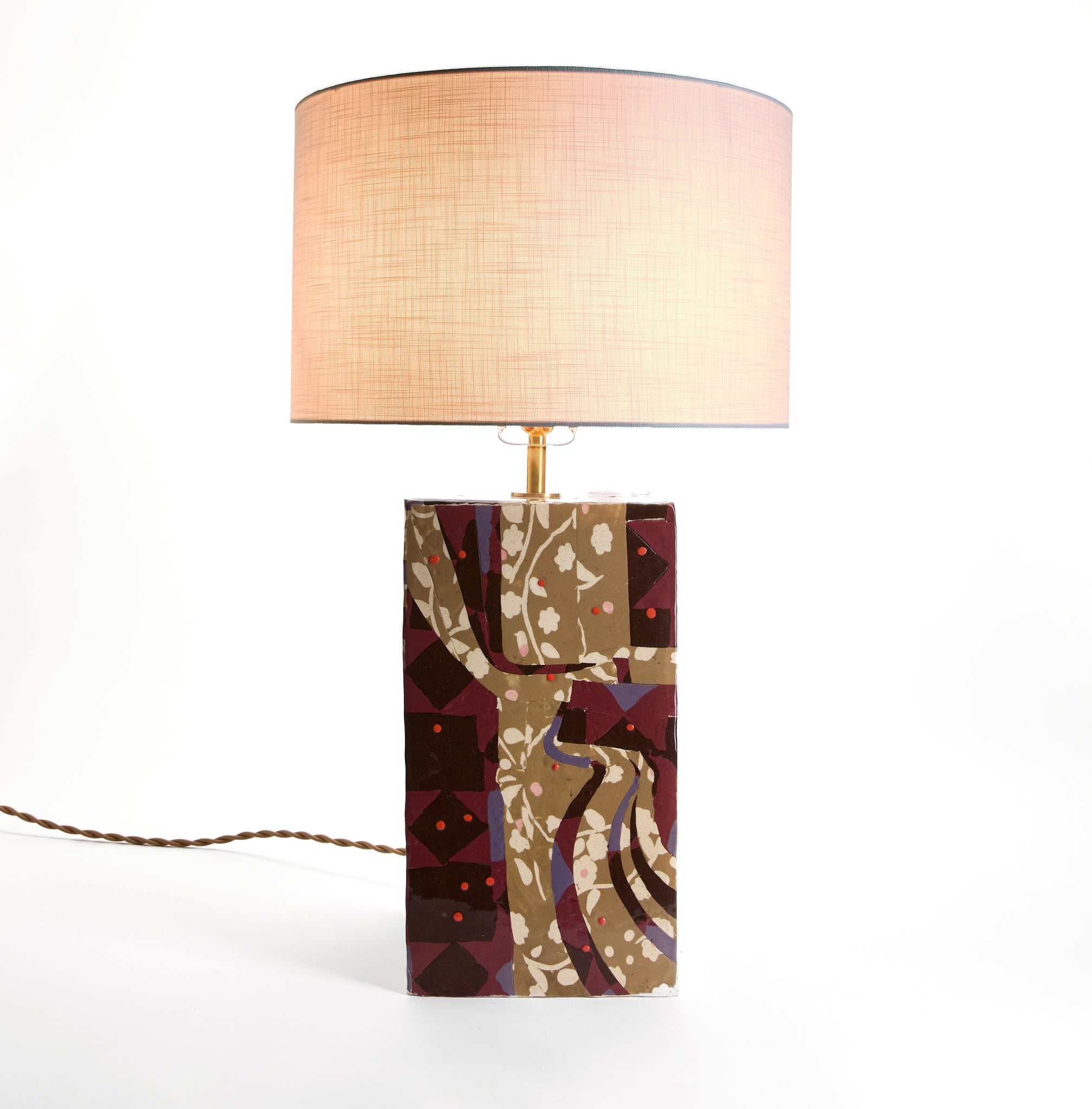 Joanna Poag, Large lamp, Purple and brown colorway (2025)