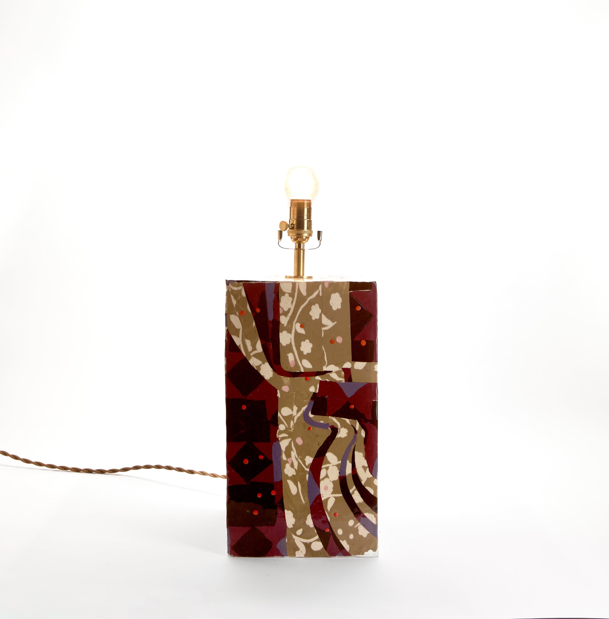 Joanna Poag, Large lamp, Purple and brown colorway (2025)
