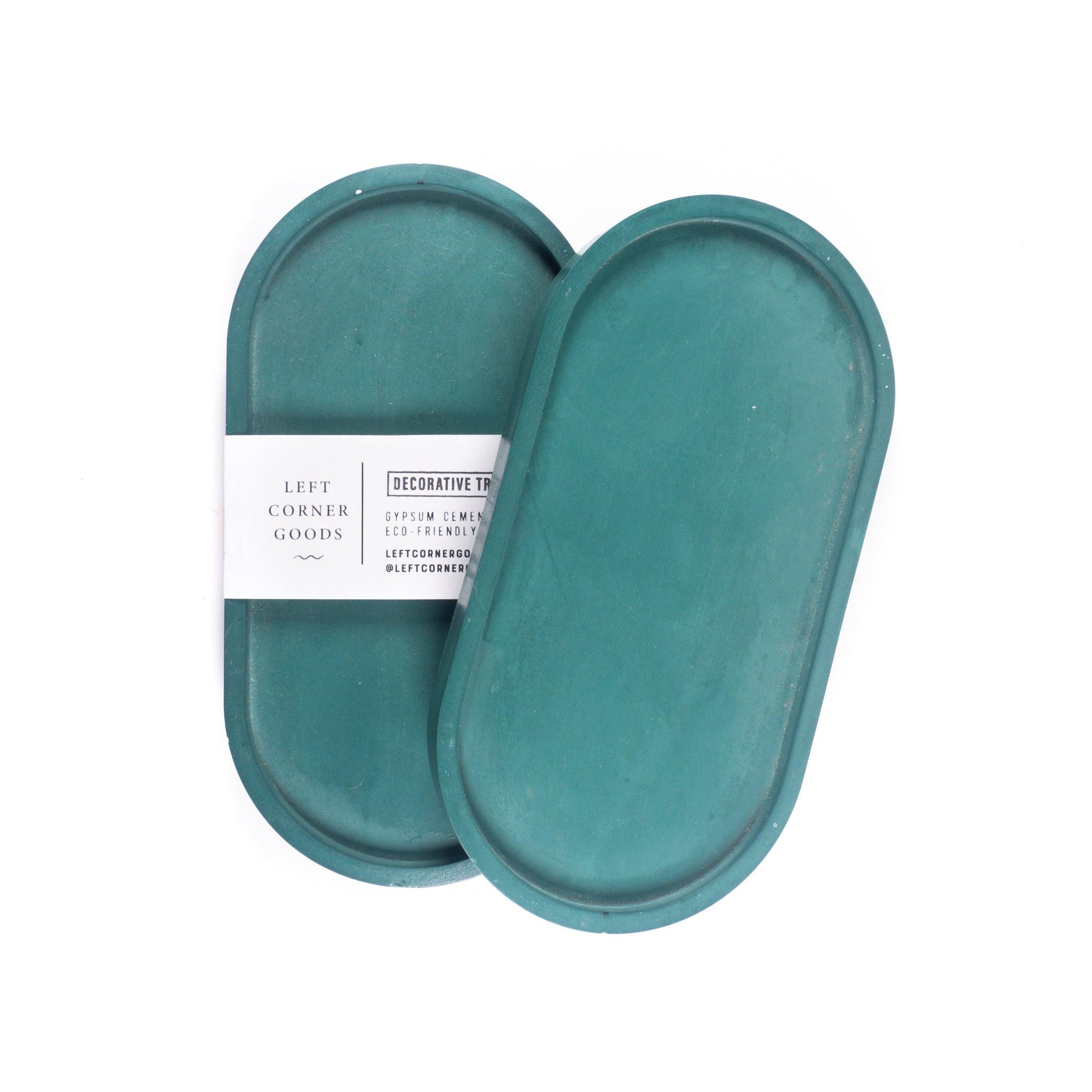 Hunter Green Concrete Trinket Tray