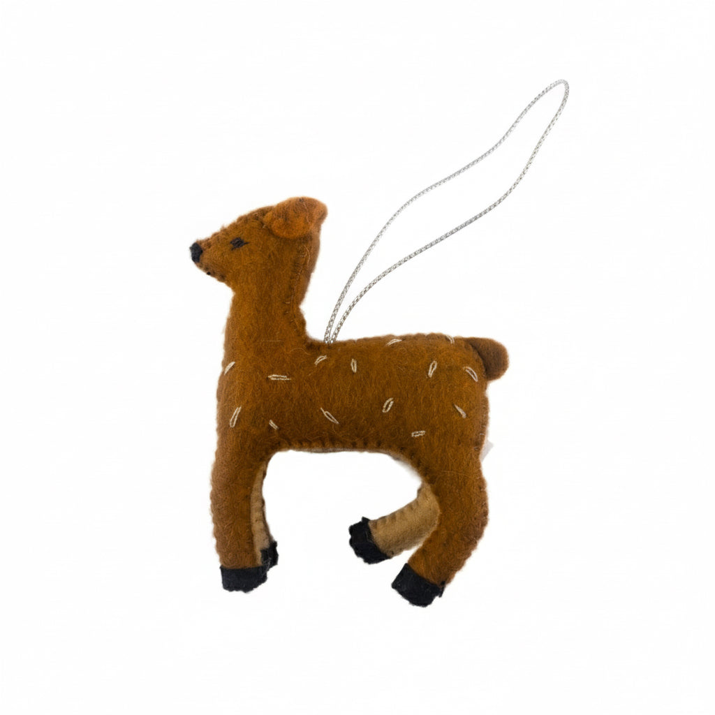 Felted Deer Ornament