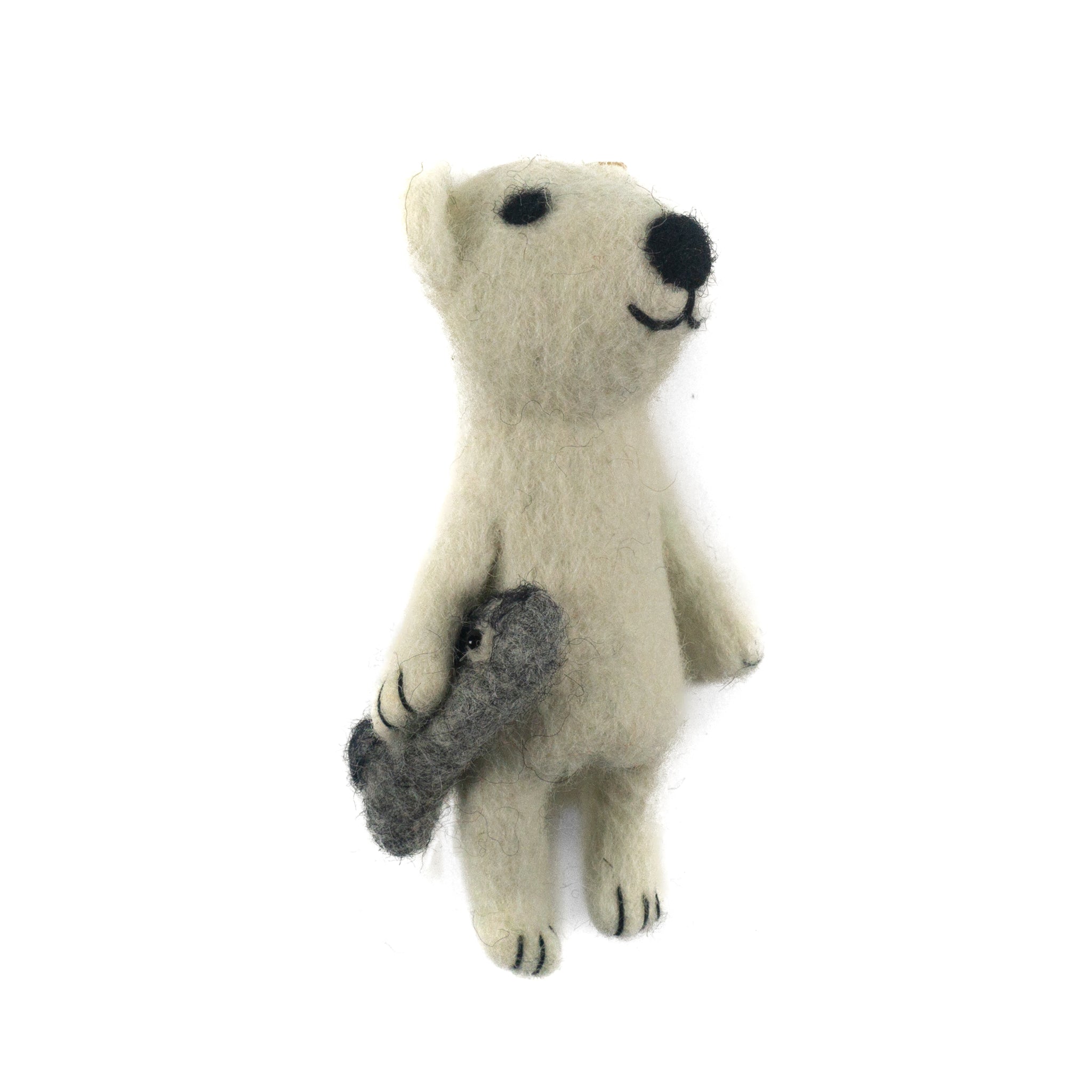 Finger Puppet – Felted Polar Bear