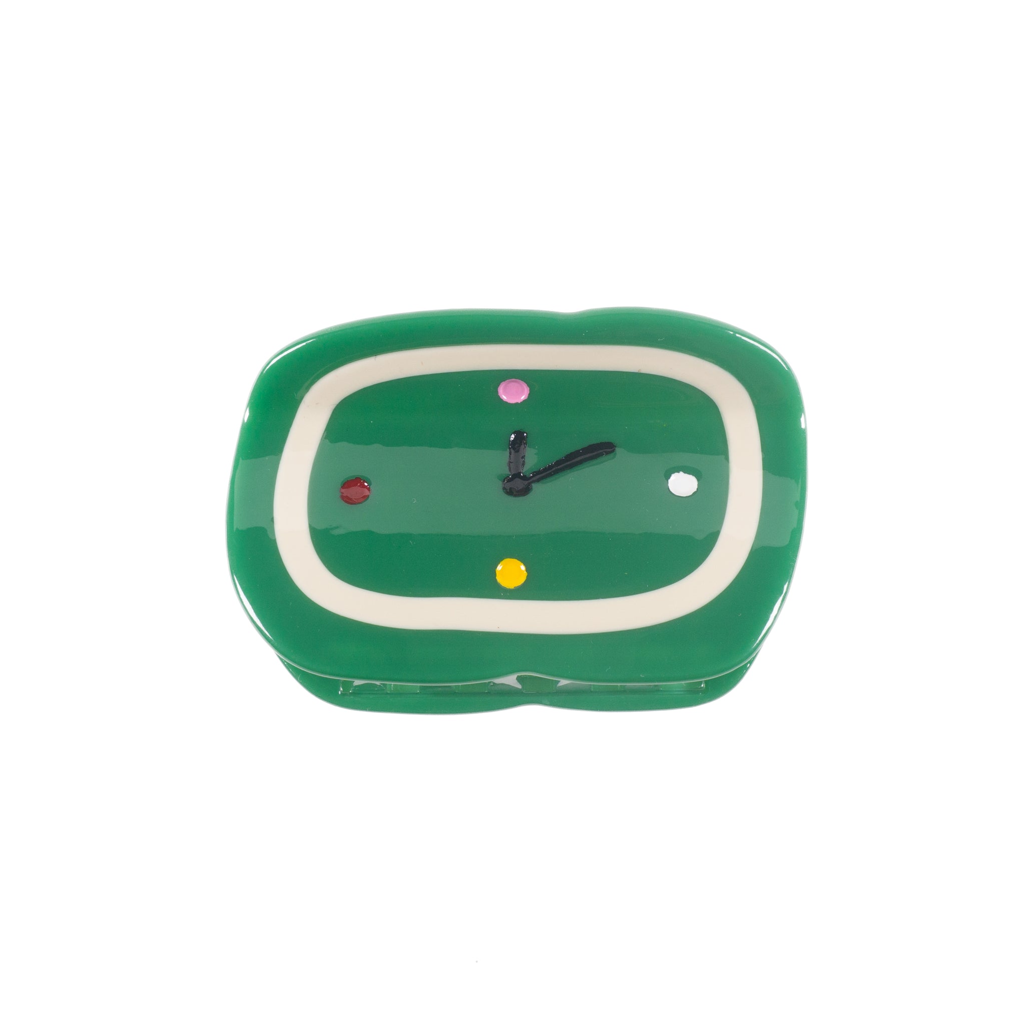 Hair Claw – Green Retro Clock