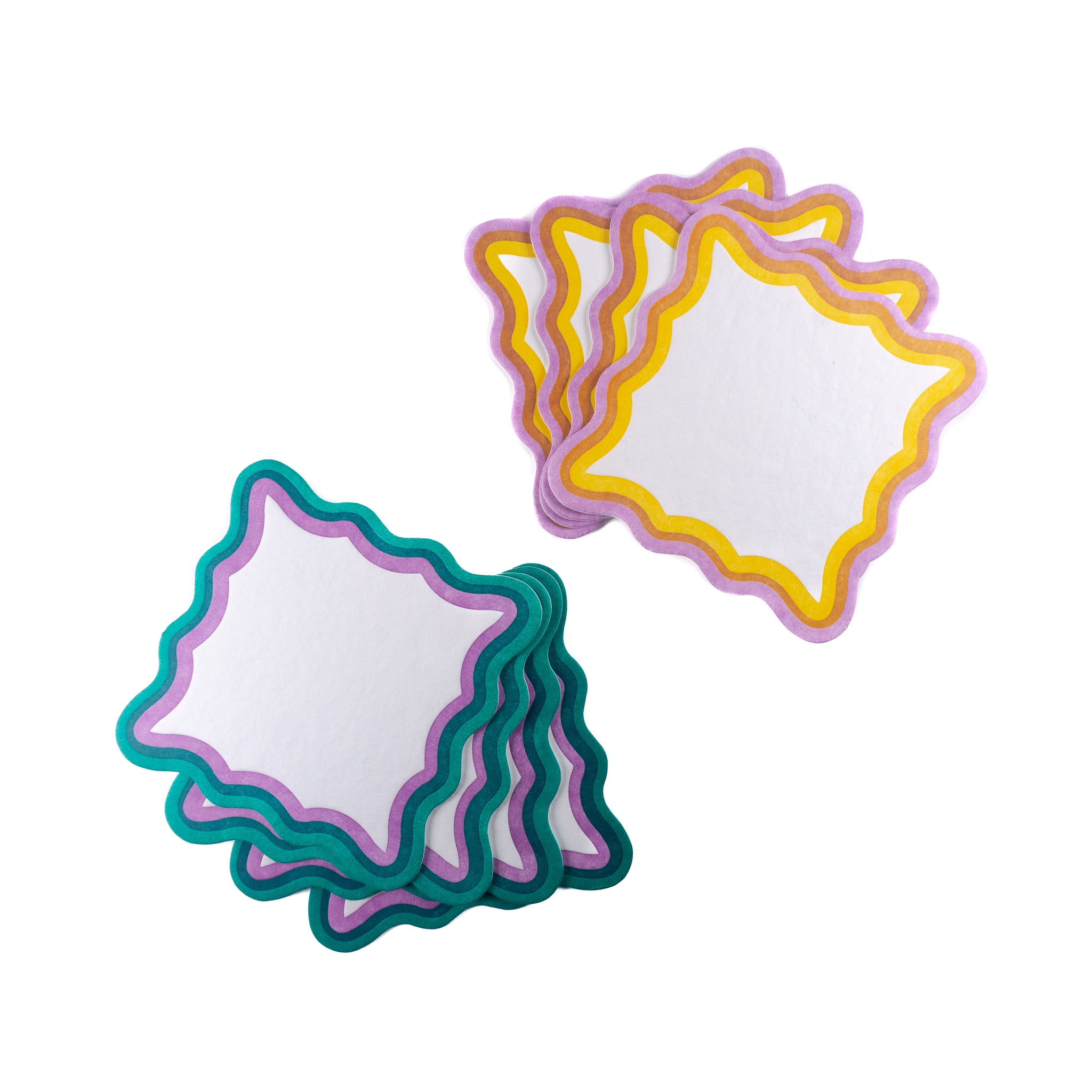 Reusable Letterpress Coasters – Scalloped