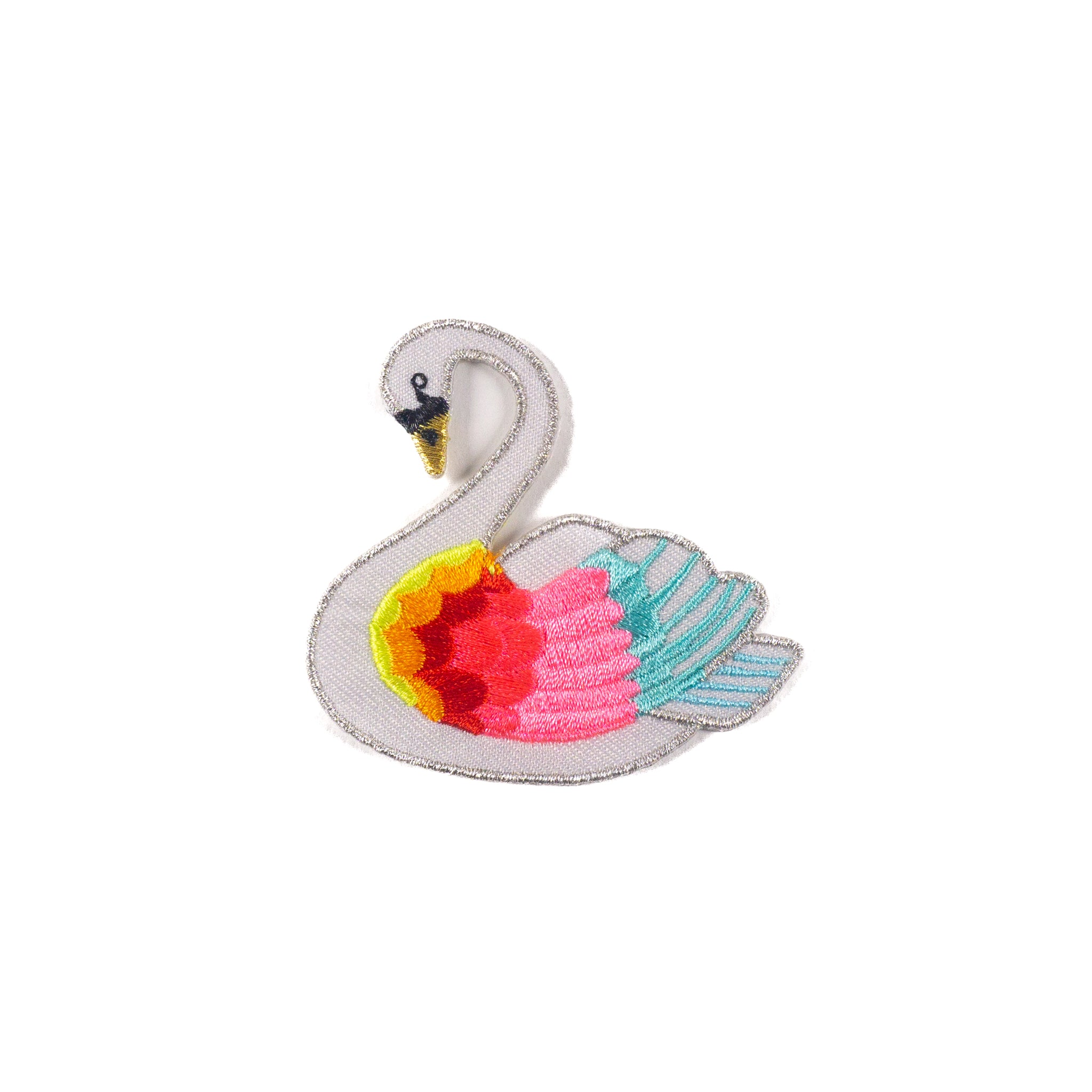 Iron on Patch – Rainbow Swan