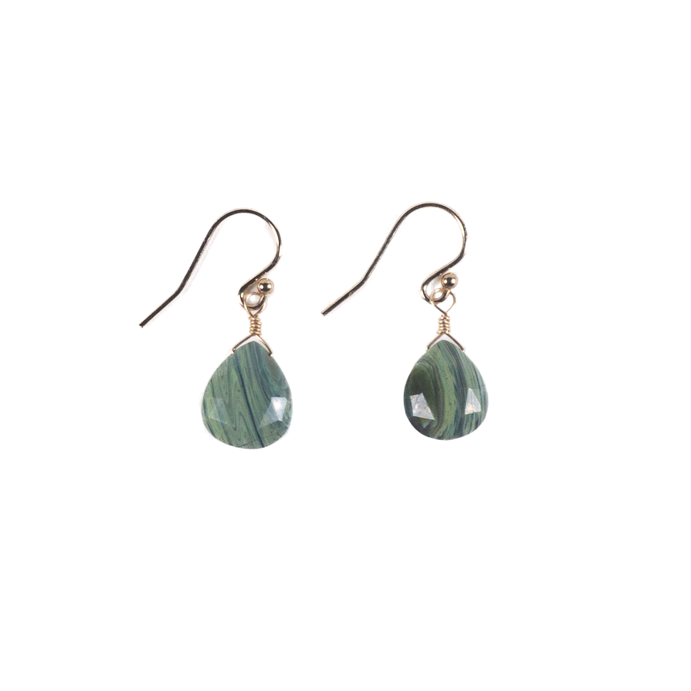 Small Drop Earrings – Slag Gem by Eve Biddle