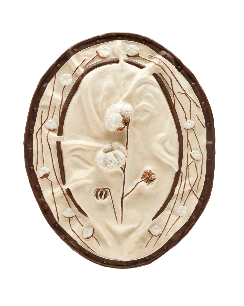 Taha Clayton, <i>Ancestral Alchemy</i> (2024) — <i>Cotton on Cotton Shield</i>
