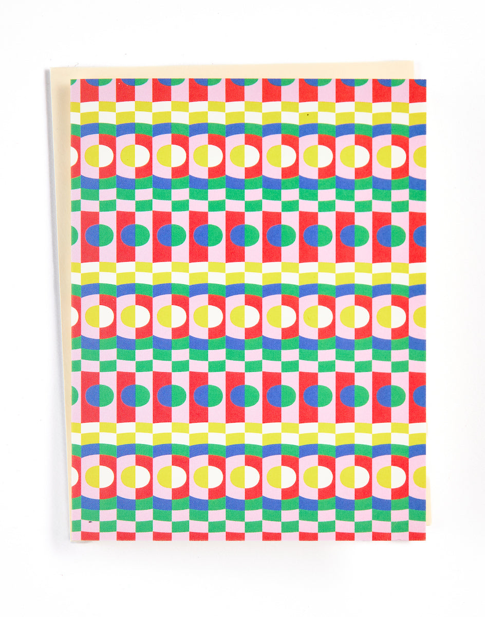 Rainbow Dot Blank Card