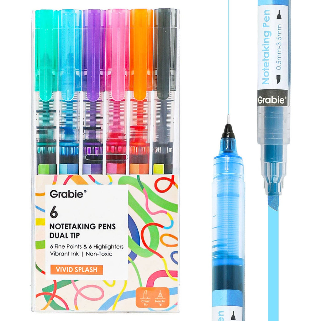 Dual-Tip Notetaking Pen in Vivid Splash