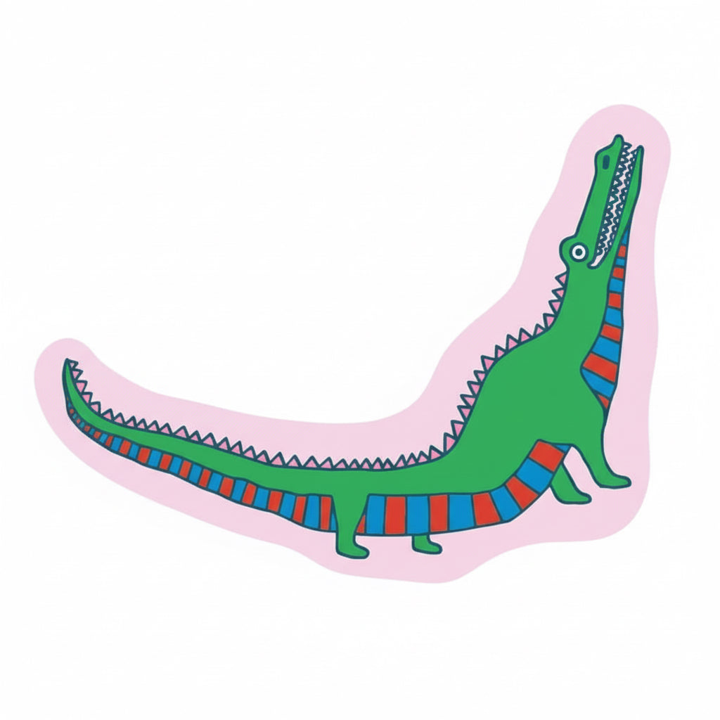 Colorful Gator Vinyl Sticker