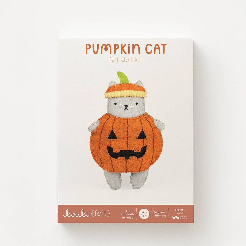 Pumpkin Cat Felt Doll Kit