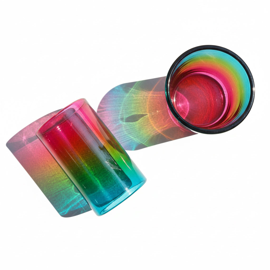 Hand Blown Glass Tumbler - Iris