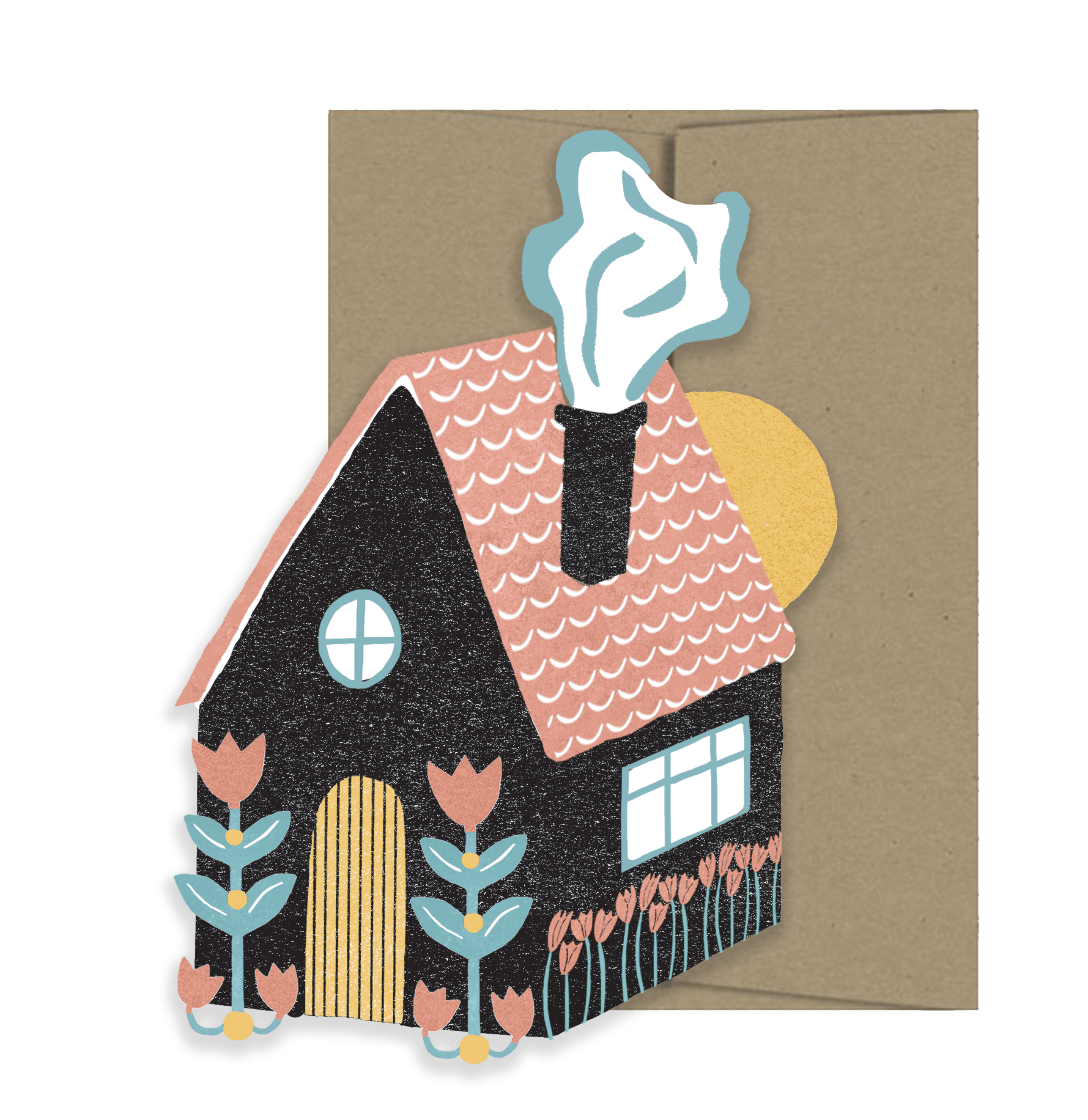 Die Cut Folk Home Card