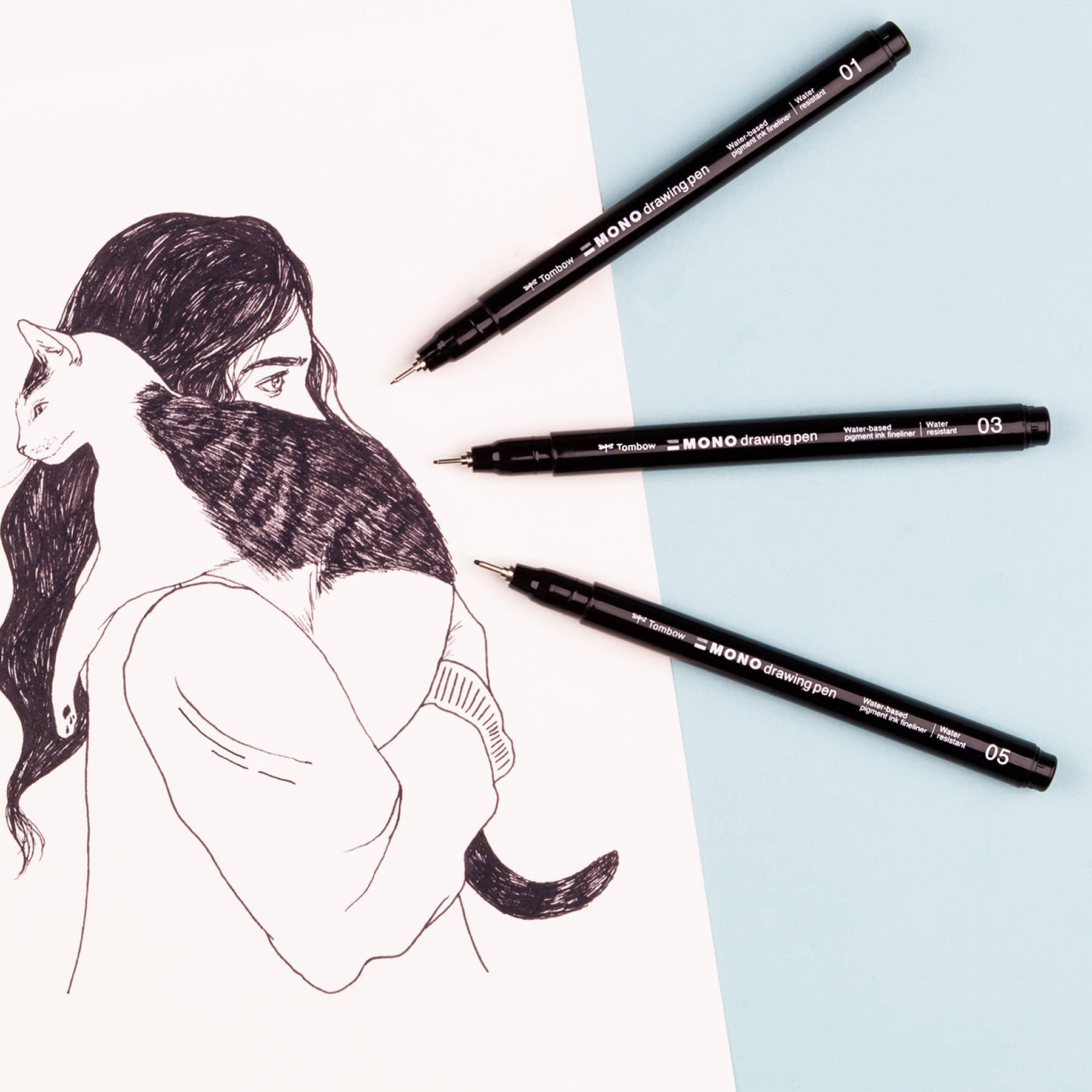 Tombow - MONO Drawing Pens - 3-Pack
