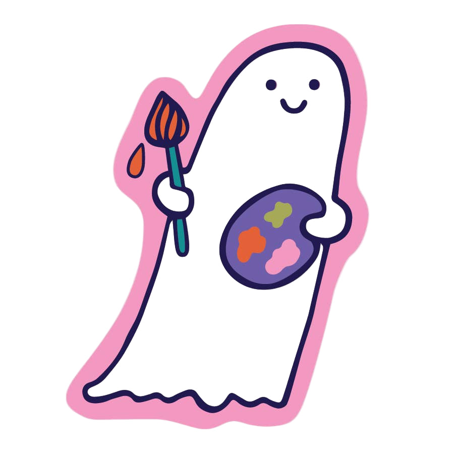 Art Ghost Sticker