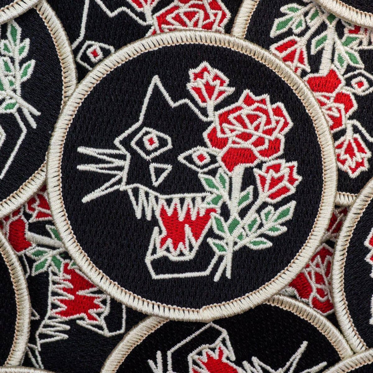 Panther and Roses Patch