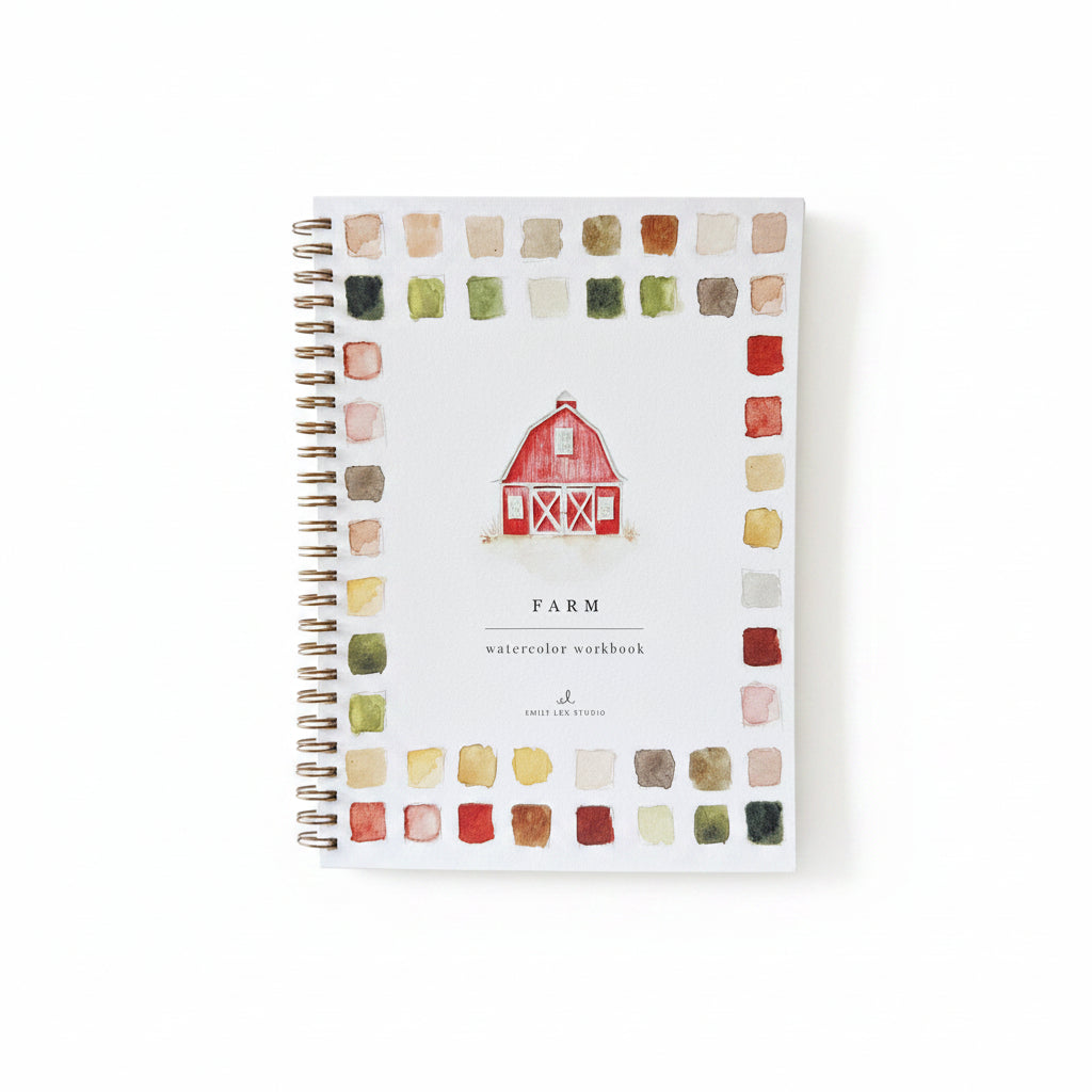 Farm Watercolor Workbook
