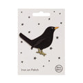 Black Bird Iron on Patch