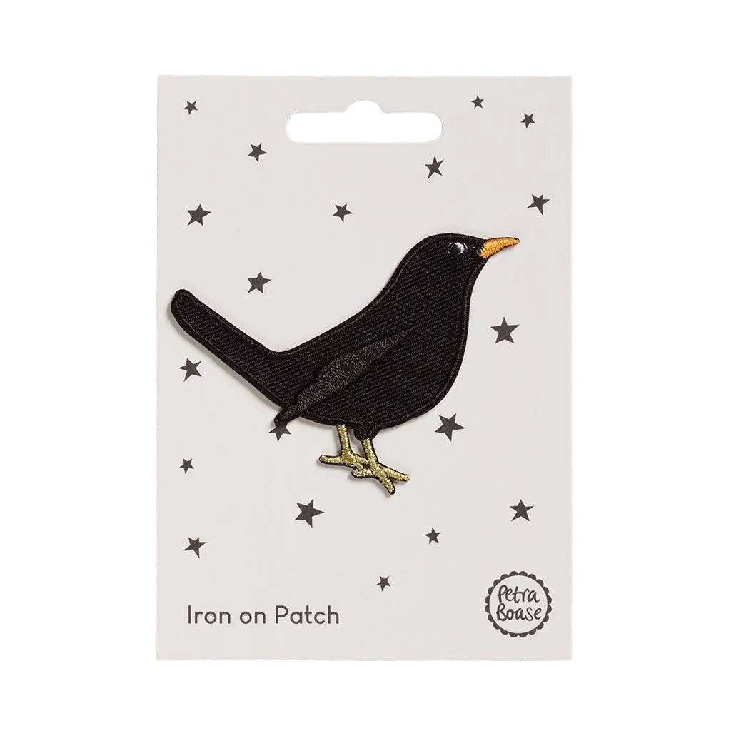 Black Bird Iron on Patch
