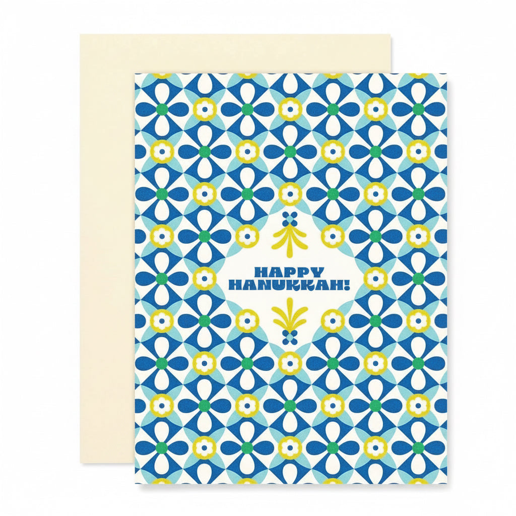 Retro Pattern Hanukkah Cards: Boxed Set of 8