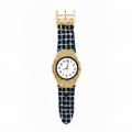 Blue Tufted Wall Watch