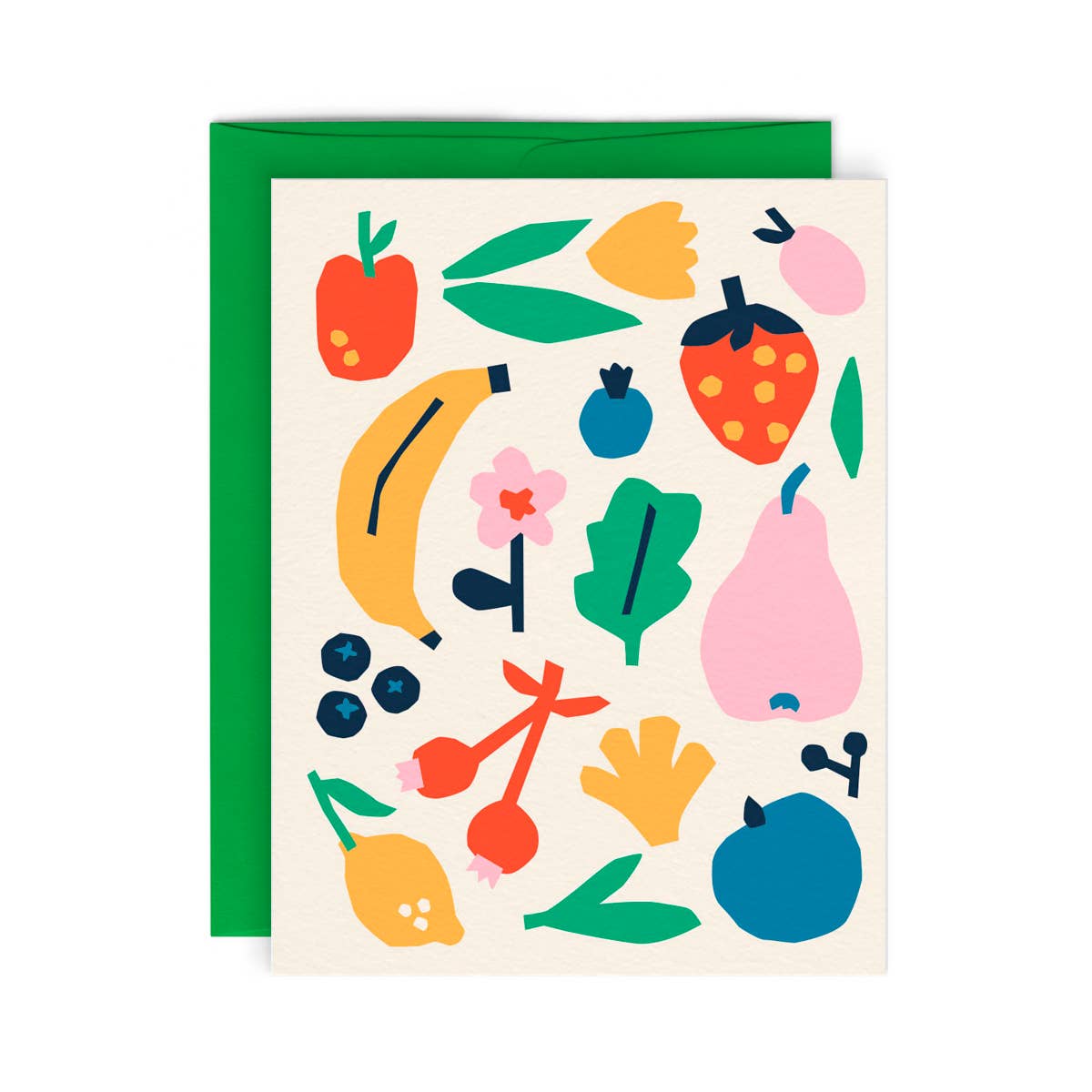 Brightly Colorful Fruit Greeting Card