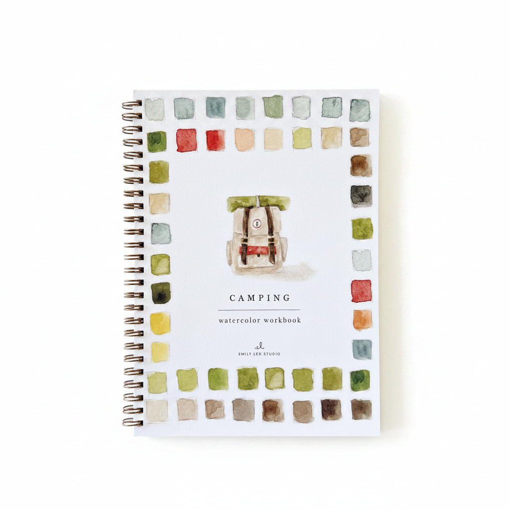 Camping Watercolor Workbook