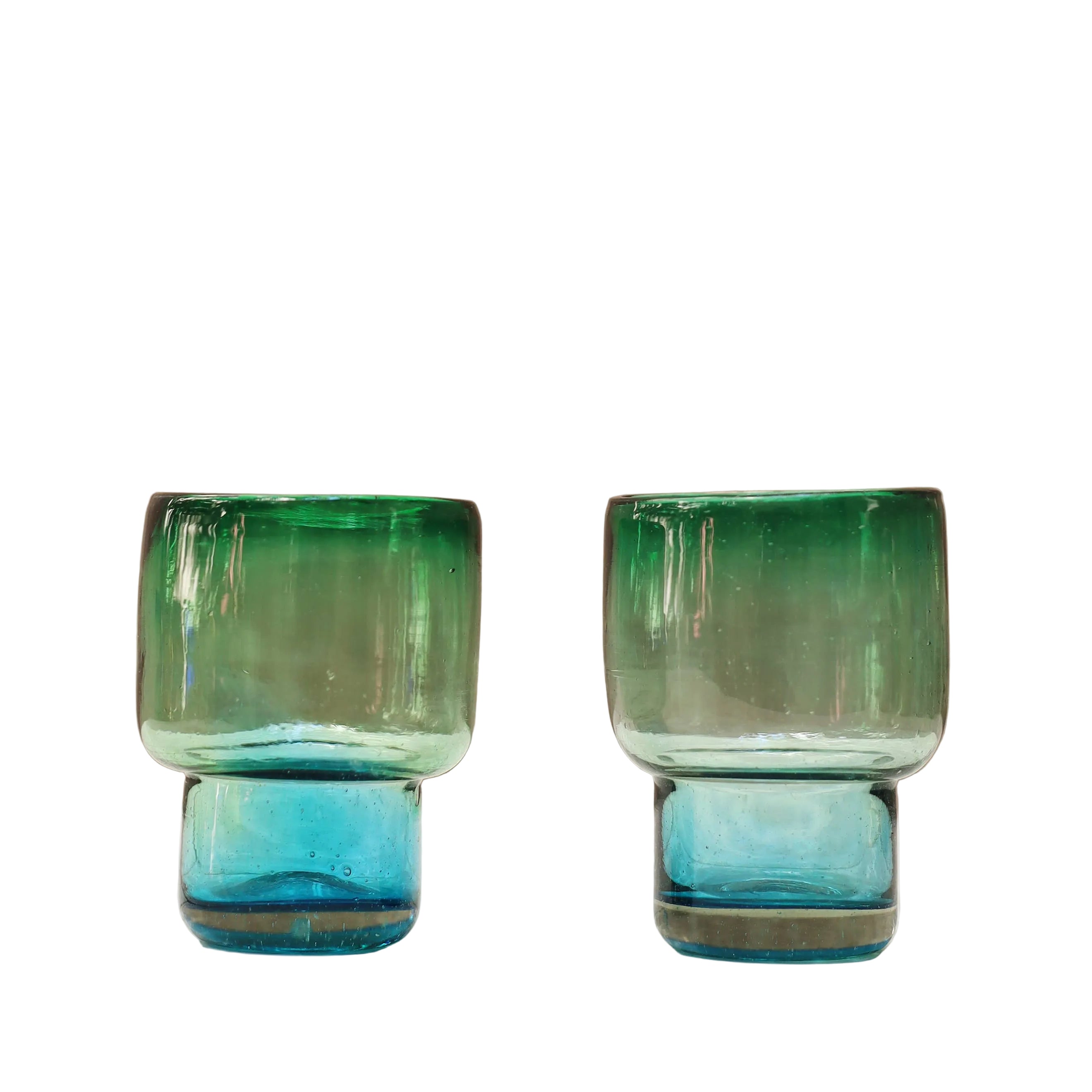 Stacking Glass Tumbler in Sea
