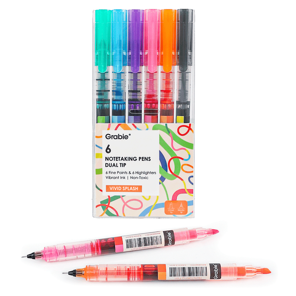 Dual-Tip Notetaking Pen in Vivid Splash