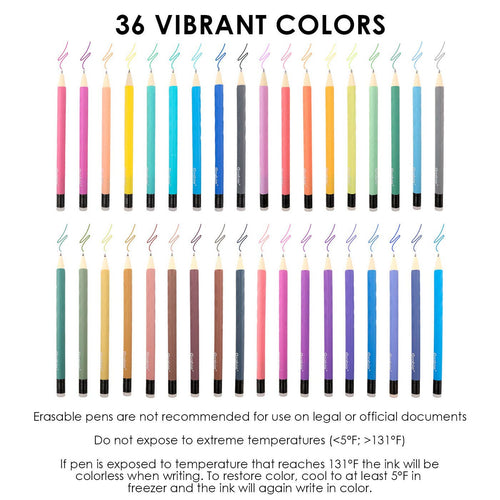 36 Medium Point Erasable Gel Pens