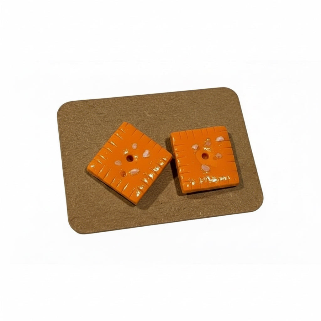 Cheez-It Stud Earrings
