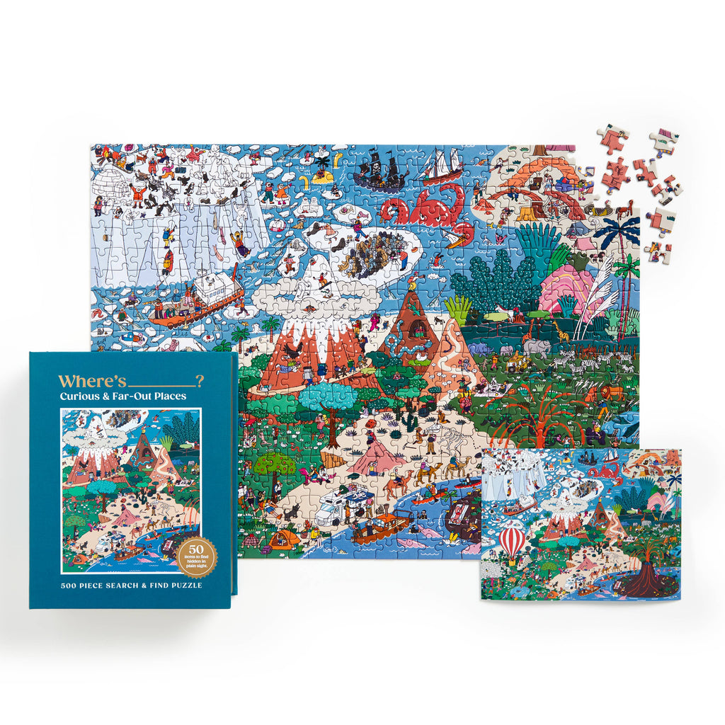 Curious and Far Out Places 500 Piece Search and Find Puzzle