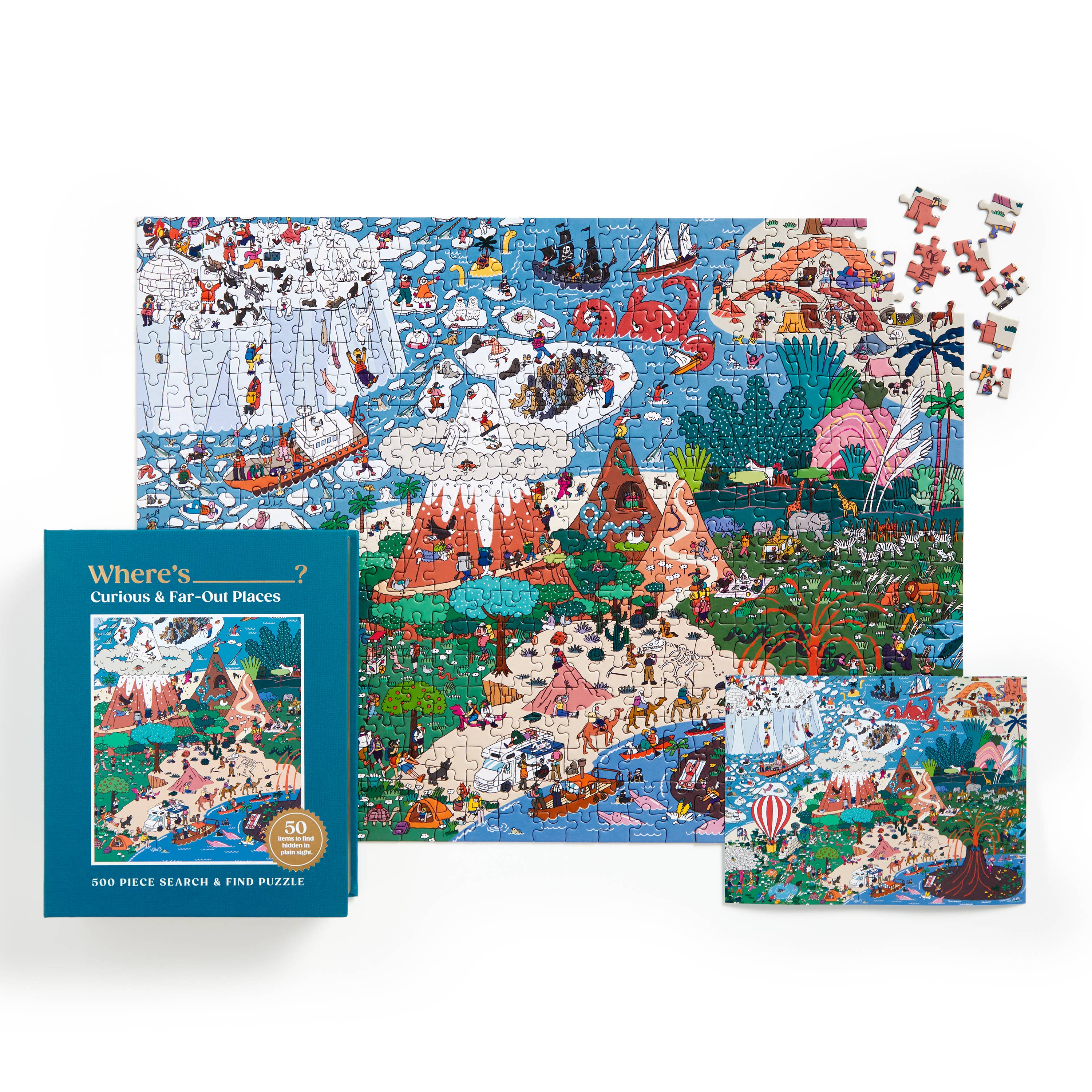 Curious and Far Out Places 500 Piece Search and Find Puzzle