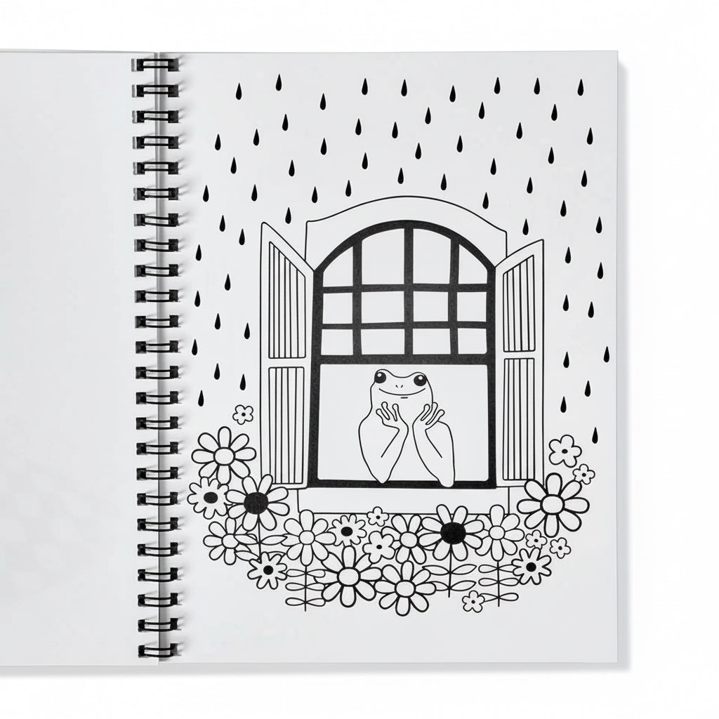 Froggy in Color Coloring Book