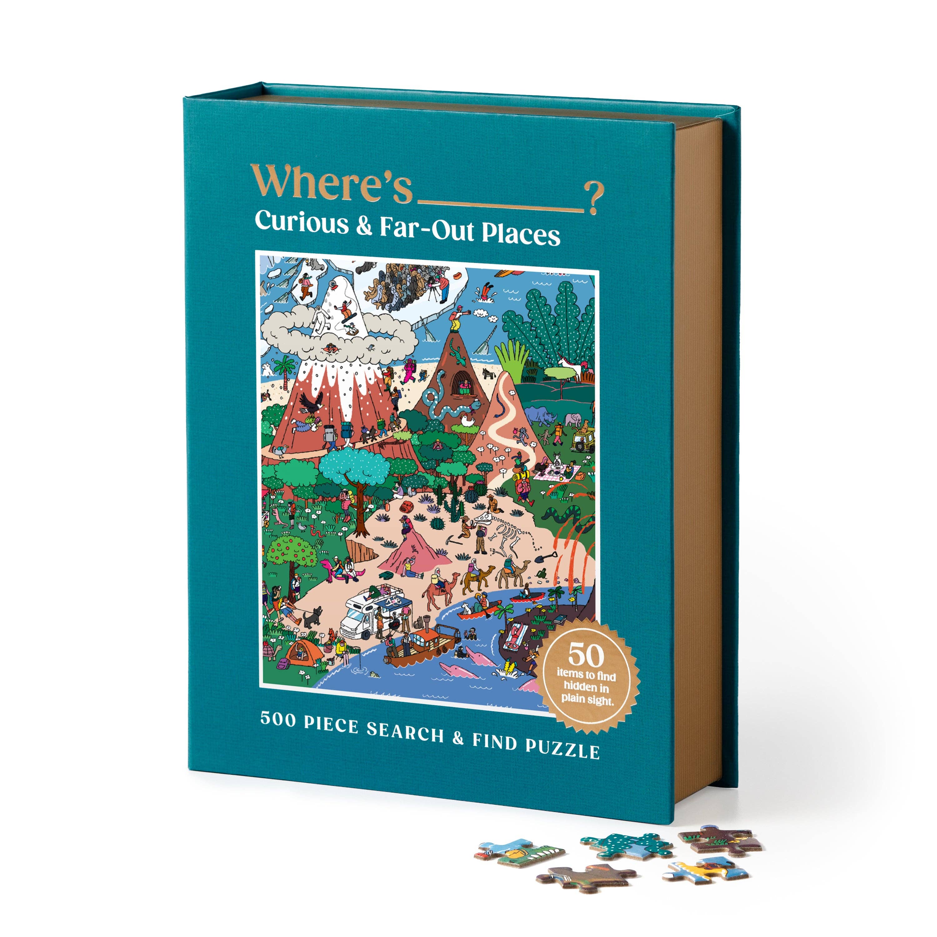 Curious and Far Out Places 500 Piece Search and Find Puzzle