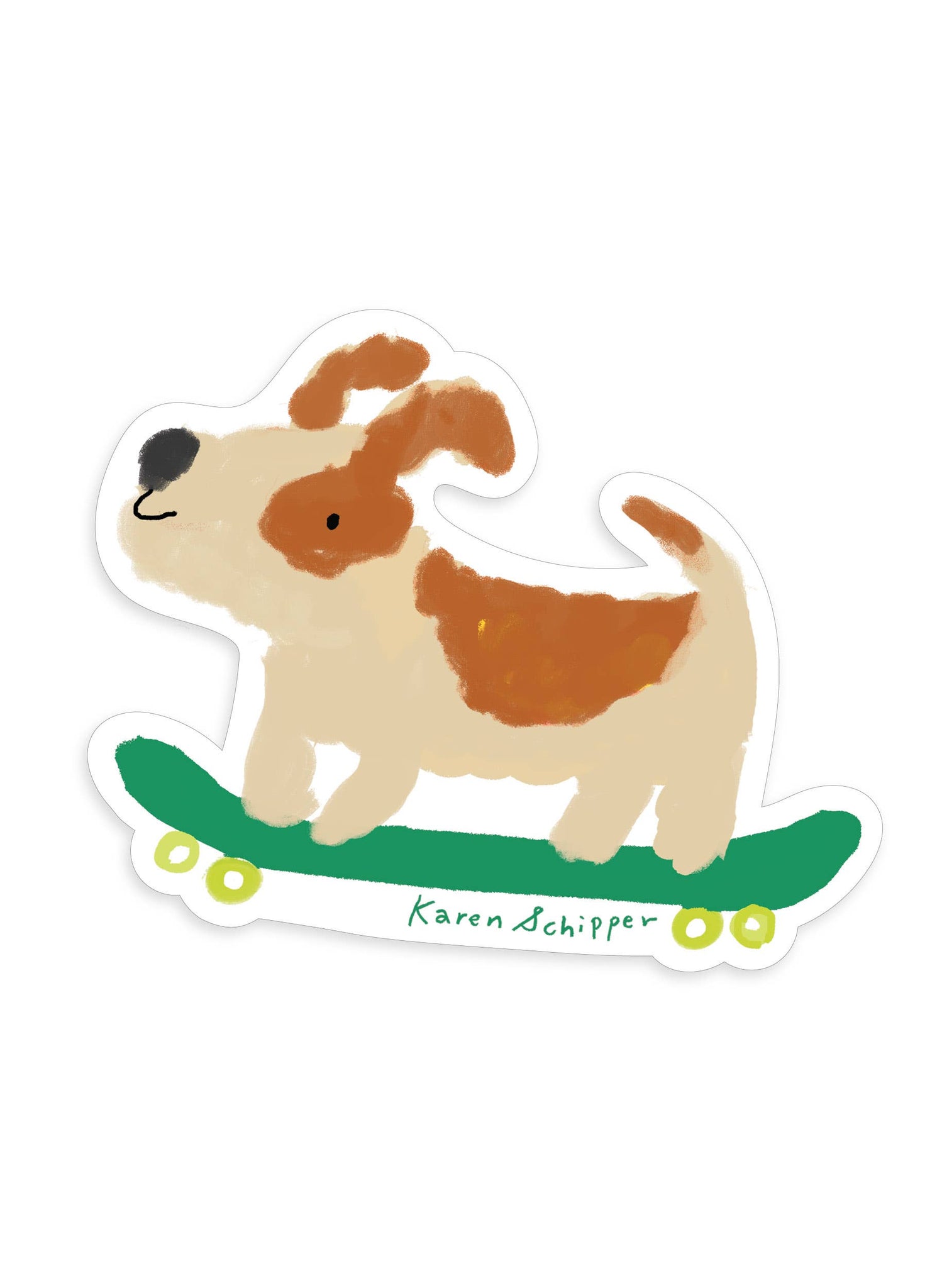 Skateboarding Dog Sticker