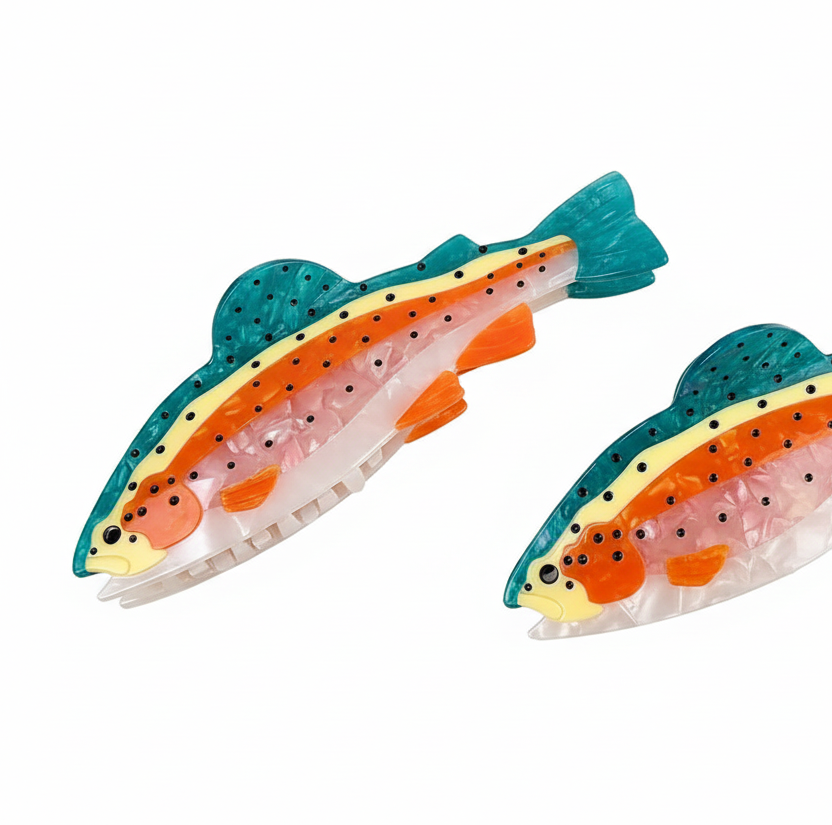 Large Salmon Hair Claw