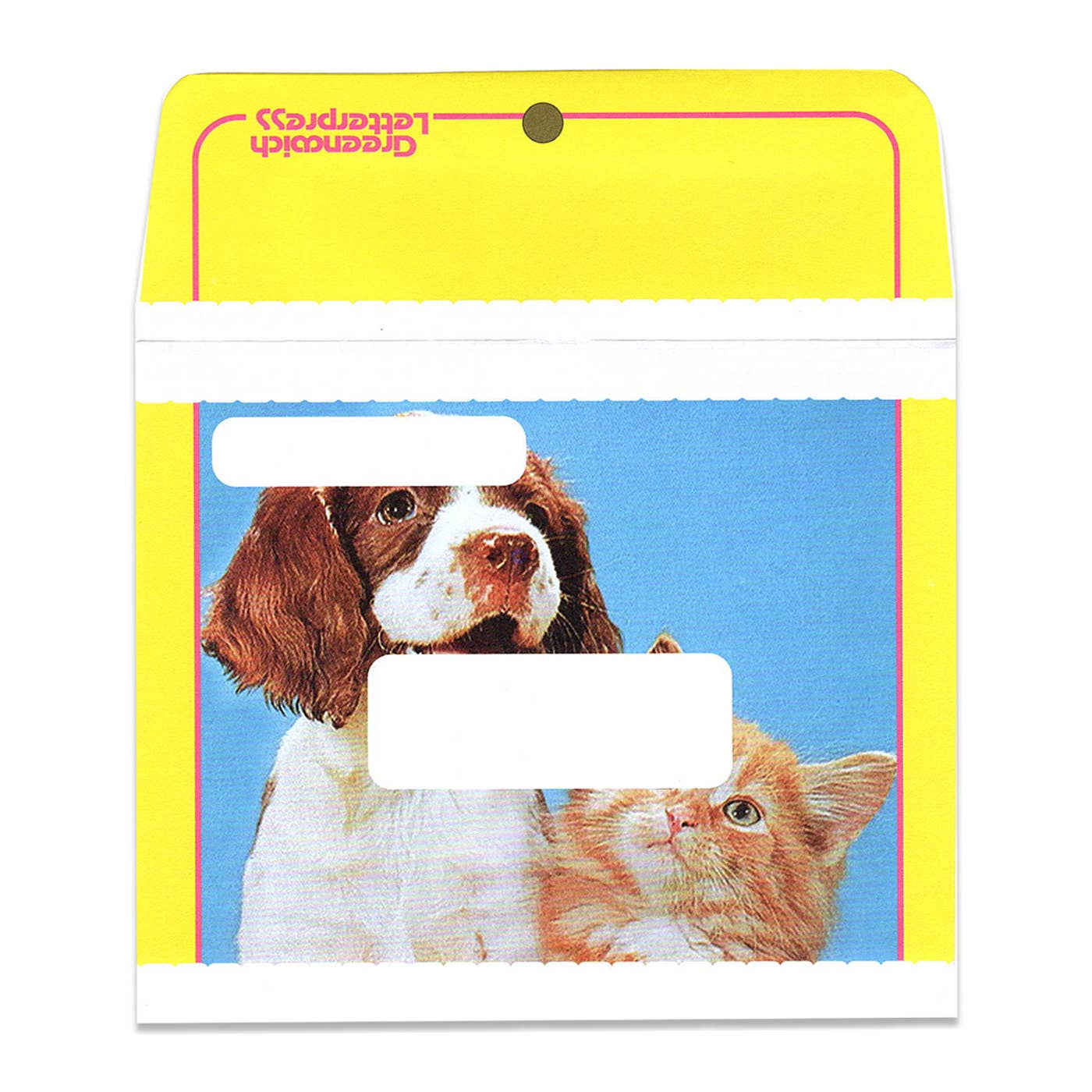 Yellow Trapper Keeper Inspired Envelope and Card