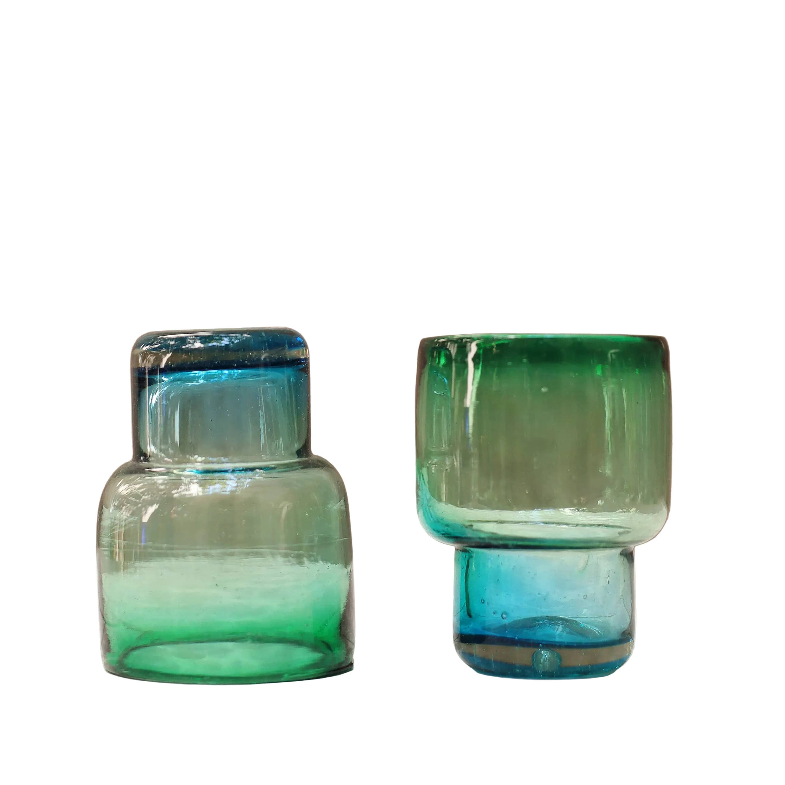 Stacking Glass Tumbler in Sea