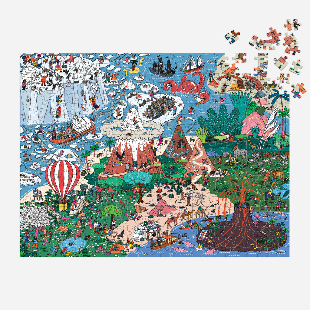 Curious and Far Out Places 500 Piece Search and Find Puzzle
