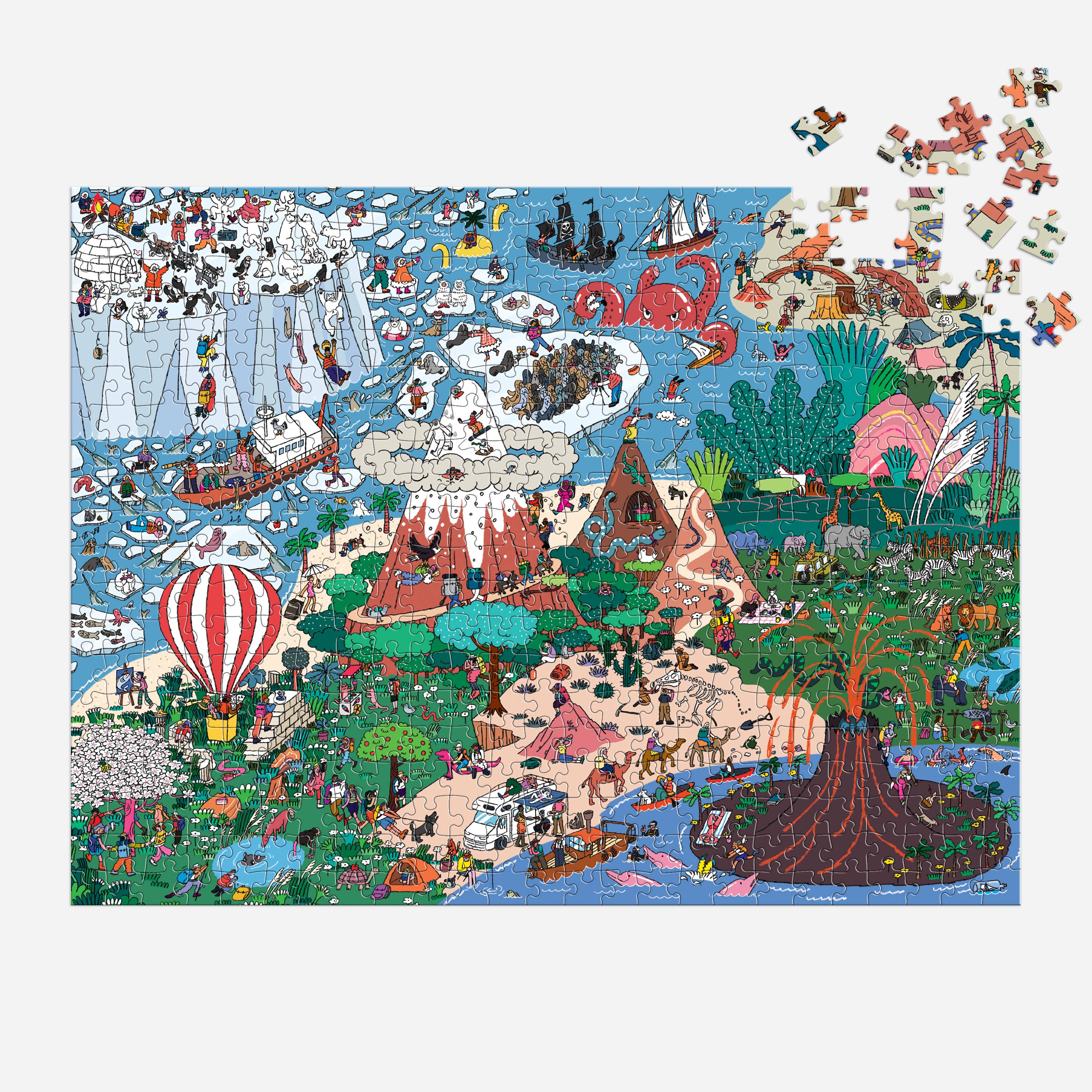 Curious and Far Out Places 500 Piece Search and Find Puzzle
