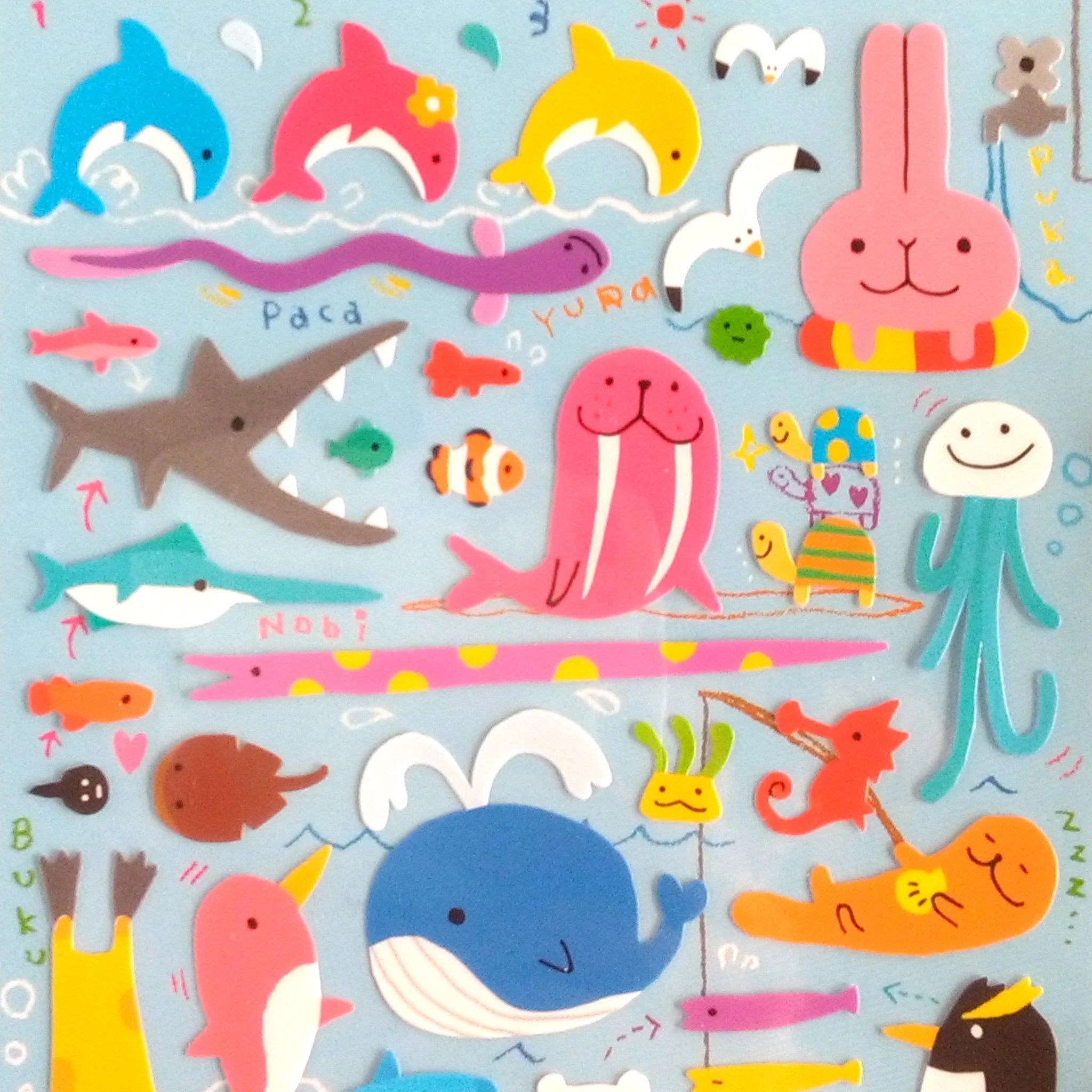 Mind Wave Seals Fish Sticker Sheet