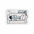 Reading on Sofa Sticker