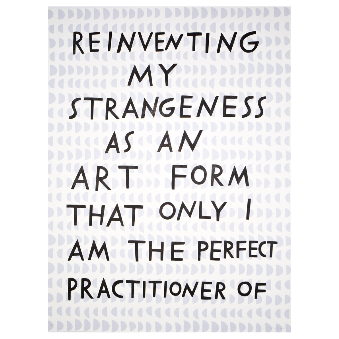 Finnegan Shannon, <i>REINVENTING MY STRANGENESS AS AN ART FORM THAT ONLY I AM THE PERFECT PRACTITIONER OF</i> (2018)