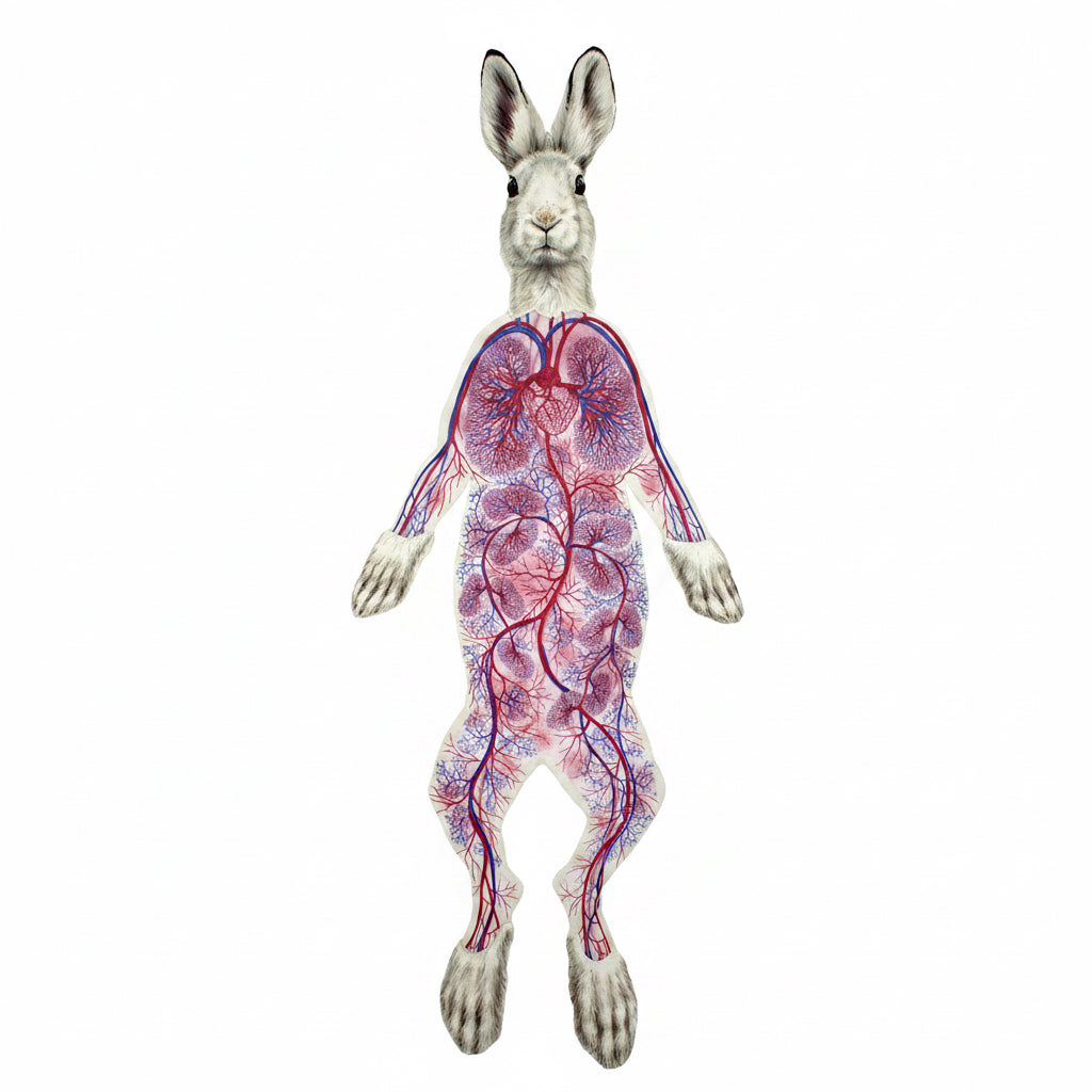 Deborah Simon, <i> Rabbit Kami: Illuminated Silkscreen </i>(2021)