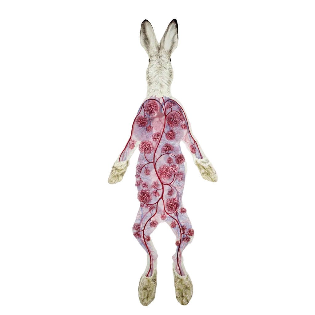 Deborah Simon, <i> Rabbit Kami: Illuminated Silkscreen </i>(2021)